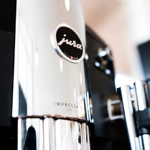 Looking for somewhere for conferences in Bavaria? Close-up of Jura Impressa X9 coffee machine
