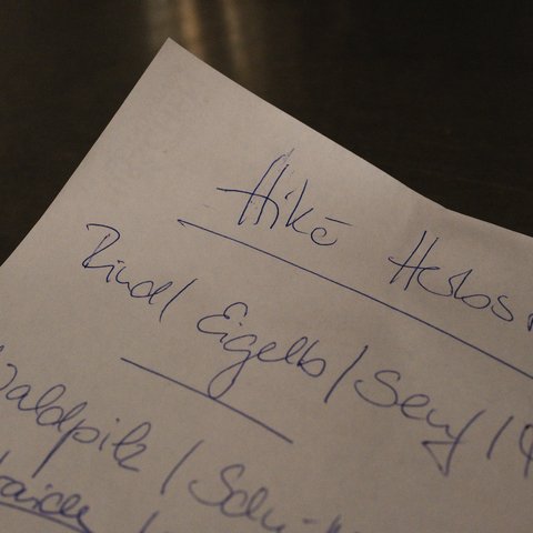 Fine Dining & Gourmet Cuisine in the Upper Palatinate Angled sheet of paper with handwritten notes on a dark surface